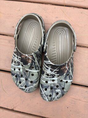 Crocs Camouflage Shoes Sandals Men 7 Women 9 Real Tree Unisex